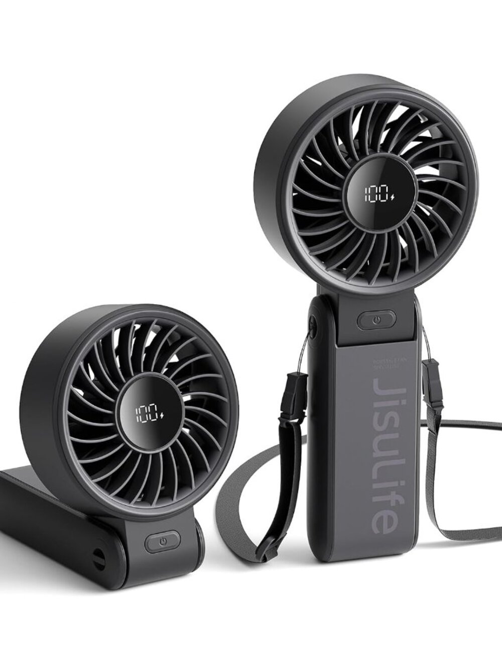 Portable Handheld Fan Life7: 3-in-1 Hand, Desk & Neck Fan-Black